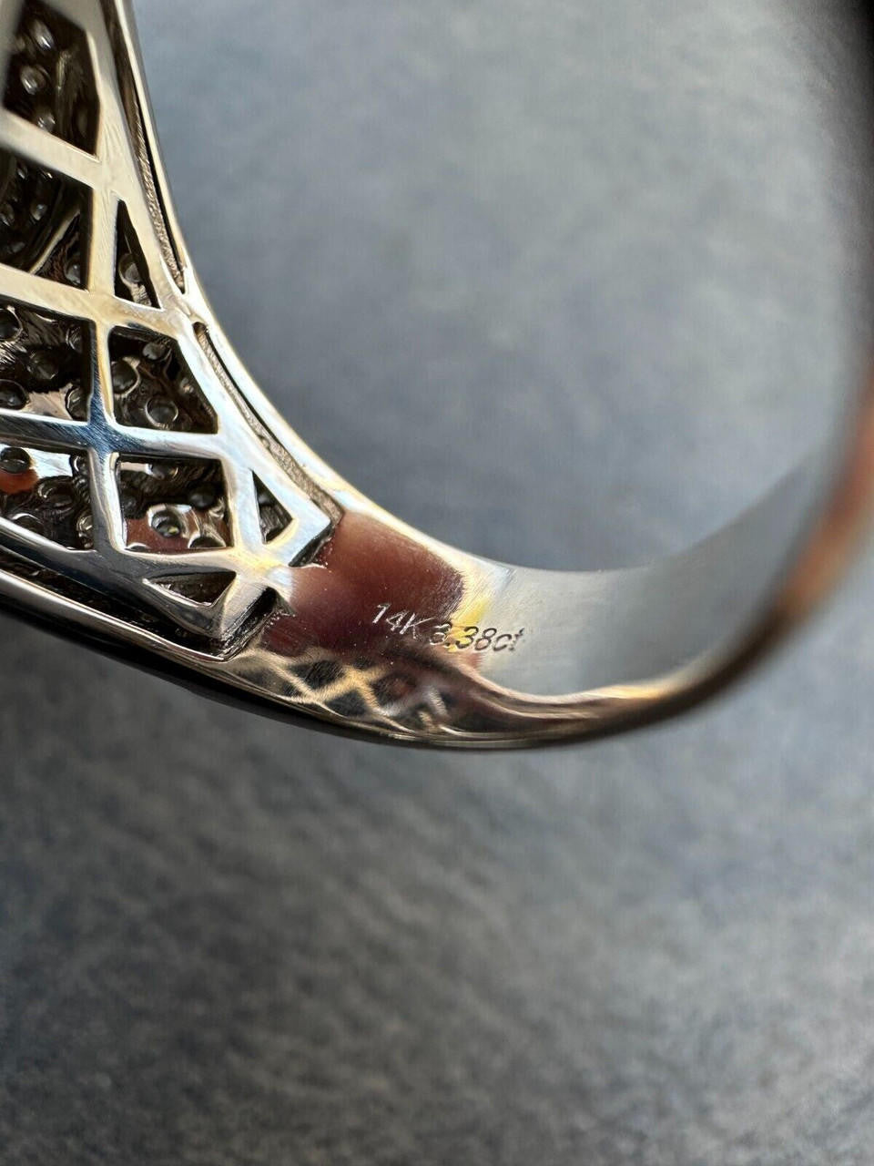 3.38ct Real DIAMOND King Crown The Don Hip Hop Ring - 14k White Gold