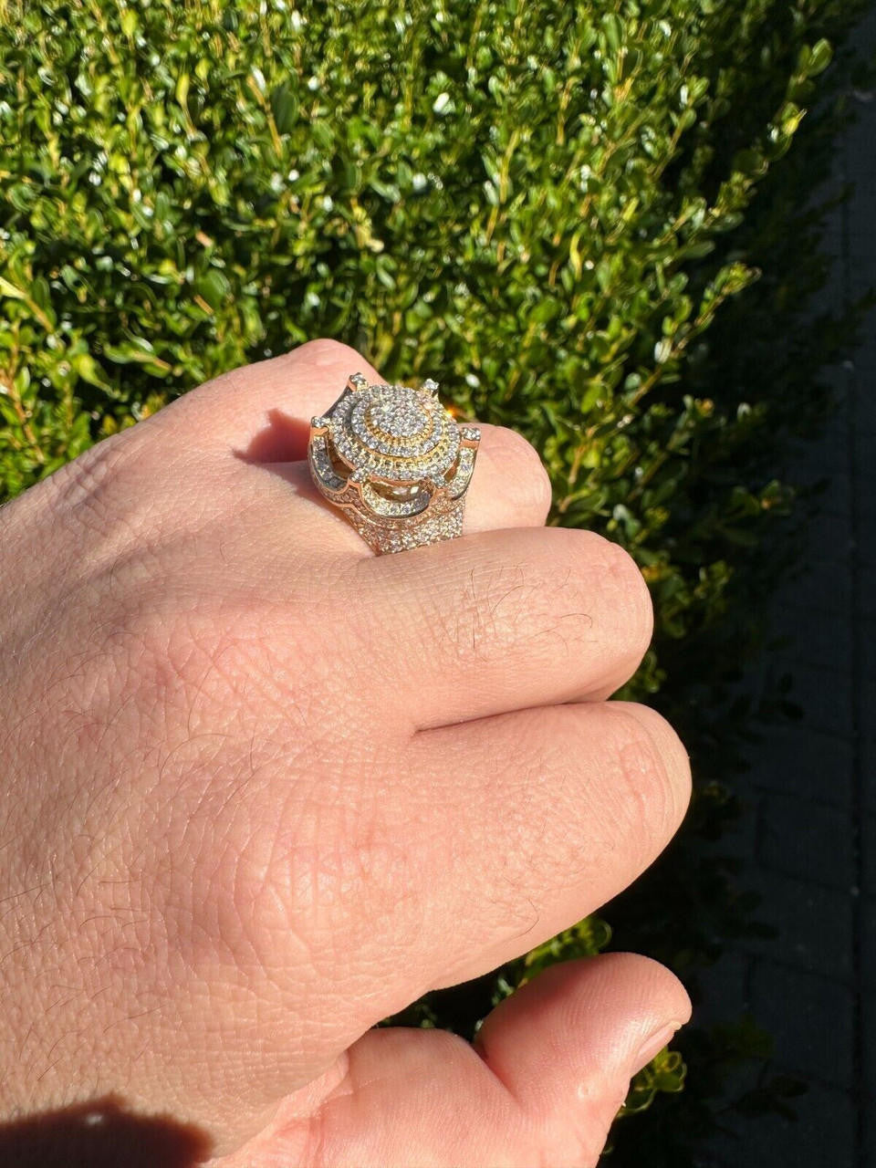 3.38ct Real DIAMOND King Crown The Don Hip Hop Ring - 14k Yellow Gold
