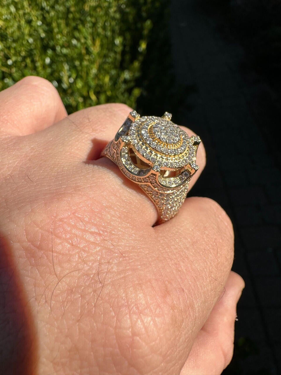 3.38ct Real DIAMOND King Crown The Don Hip Hop Ring - 14k Yellow Gold