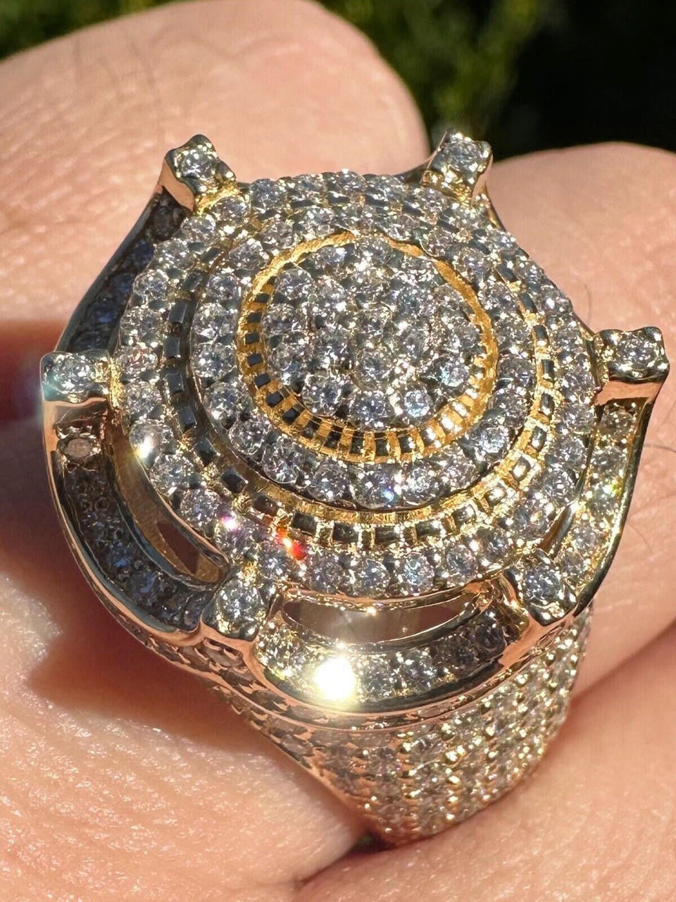 3.38ct Real DIAMOND King Crown The Don Hip Hop Ring - 14k Yellow Gold