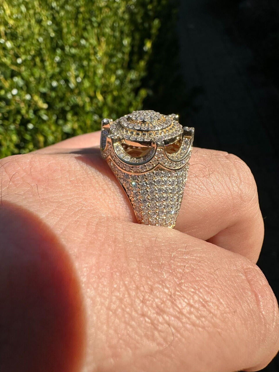 3.38ct Real DIAMOND King Crown The Don Hip Hop Ring - 14k Yellow Gold