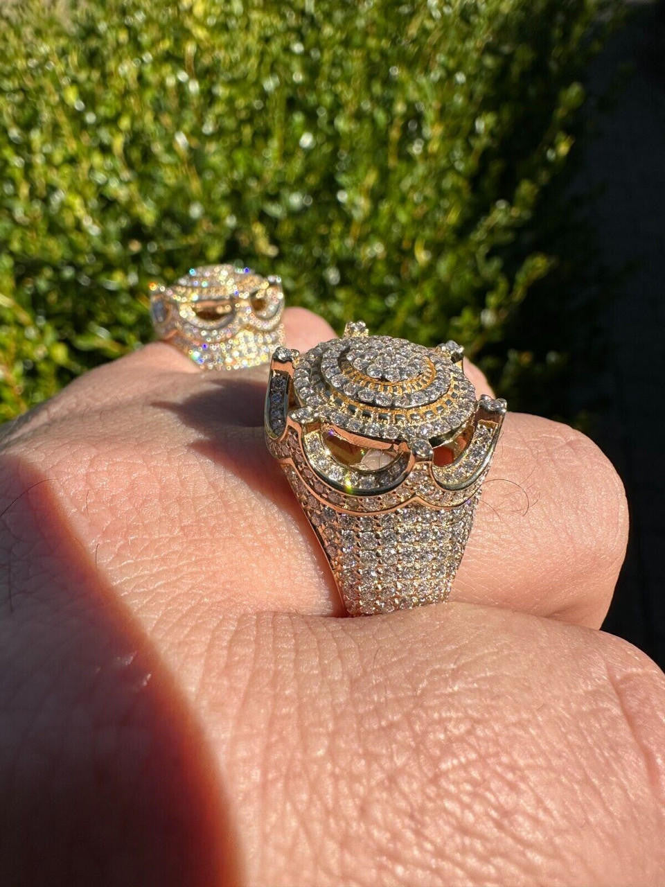 3.38ct Real DIAMOND King Crown The Don Hip Hop Ring - 14k Yellow Gold