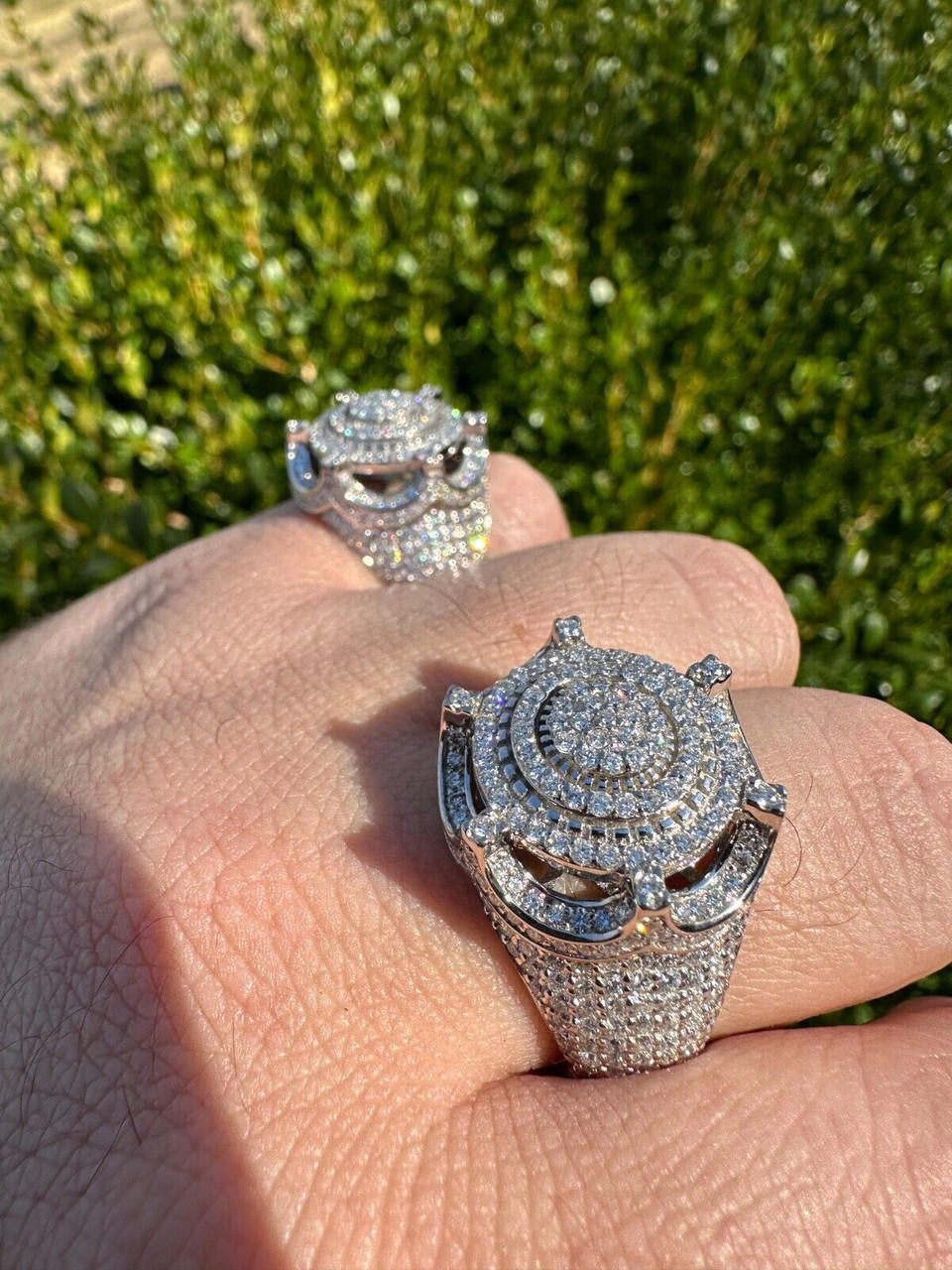 3.38ct Real DIAMOND King Crown The Don Hip Hop Ring - 925 Silver
