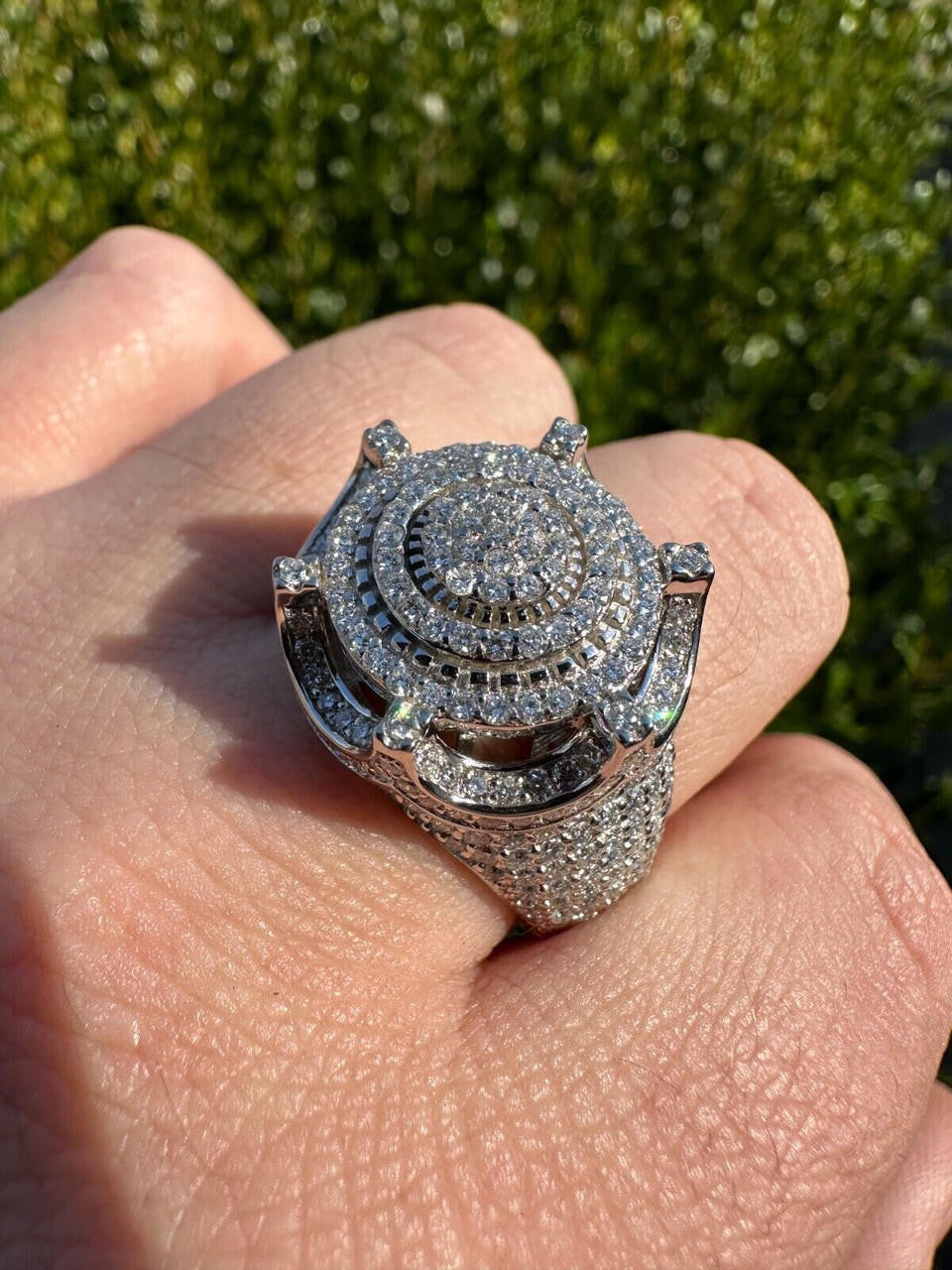 3.38ct Real DIAMOND King Crown The Don Hip Hop Ring - 925 Silver
