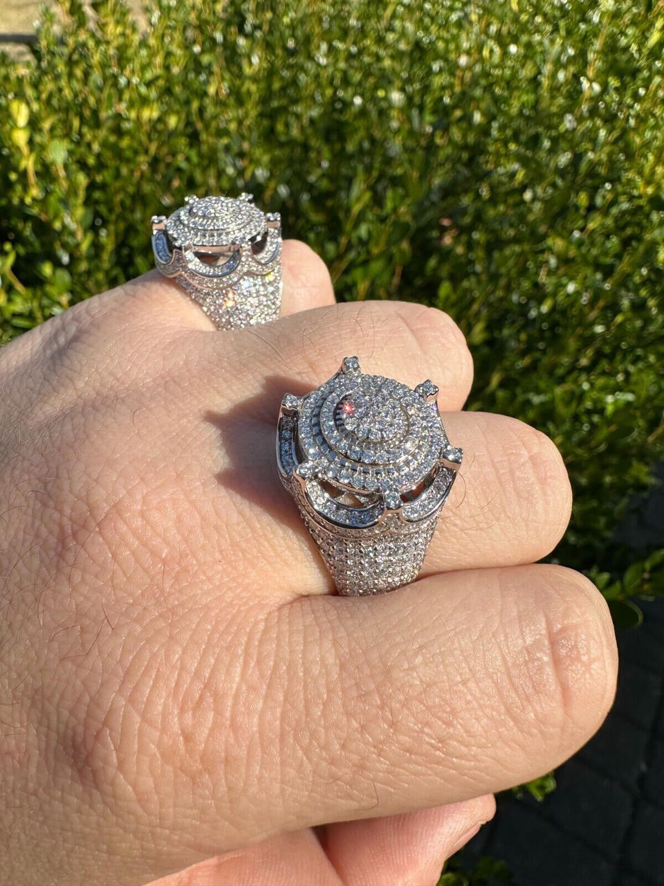 3.38ct Real DIAMOND King Crown The Don Hip Hop Ring - 925 Silver