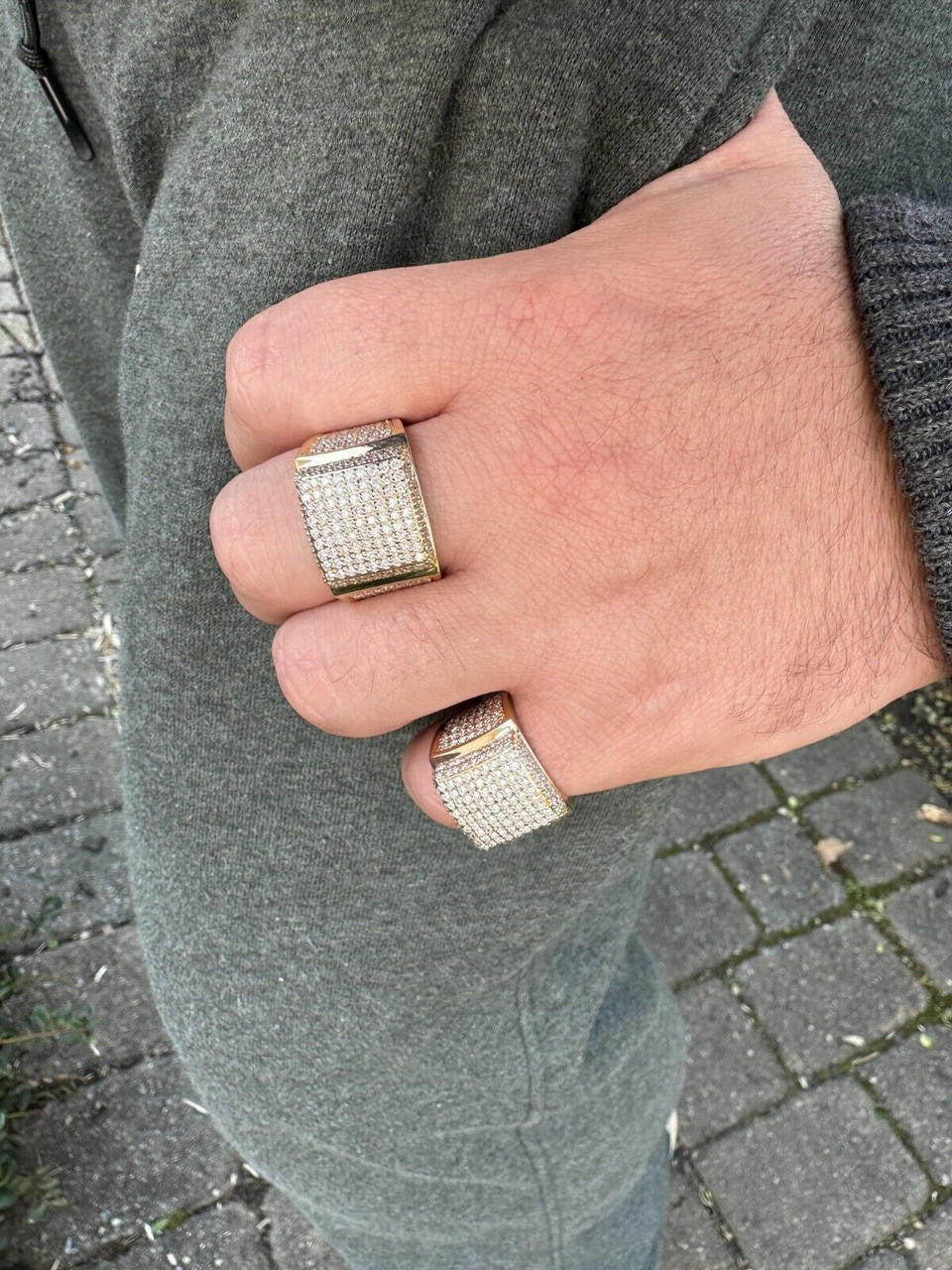 4.49ct Real DIAMOND Harlembling OG Ring - First Ring We Made - 14k Yellow Gold