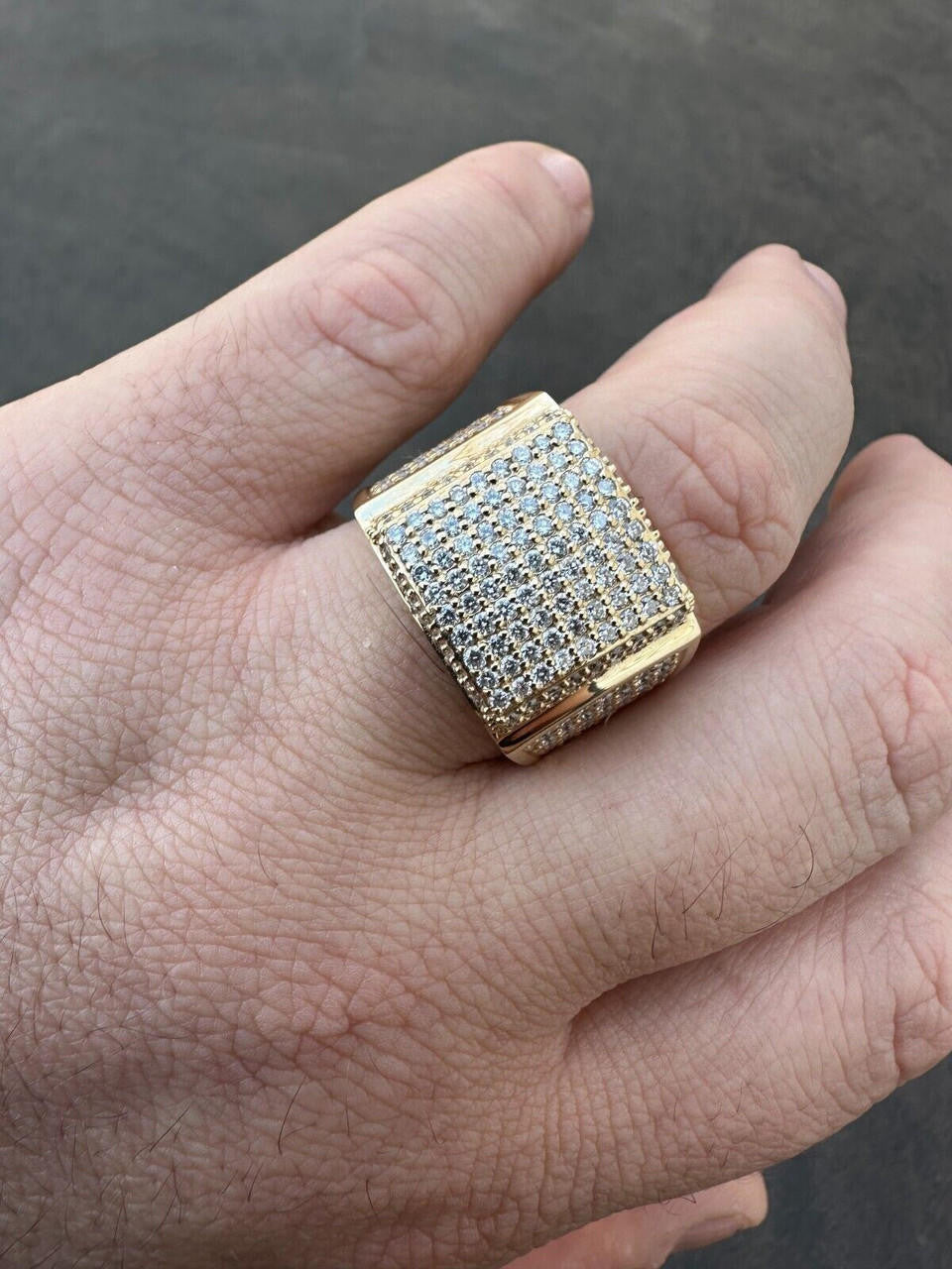 4.49ct Real DIAMOND Harlembling OG Ring - First Ring We Made - 14k Yellow Gold