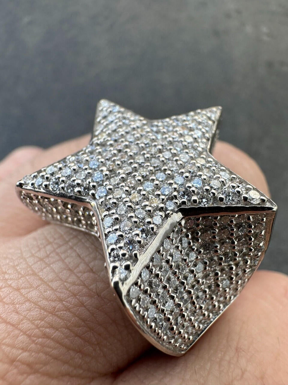 4.99ct Real DIAMOND Ice Star Classic Ring - 925 Silver