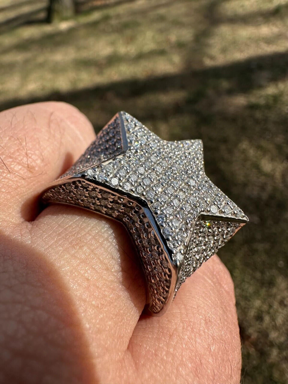 4.99ct Real DIAMOND Ice Star Classic Ring - 925 Silver