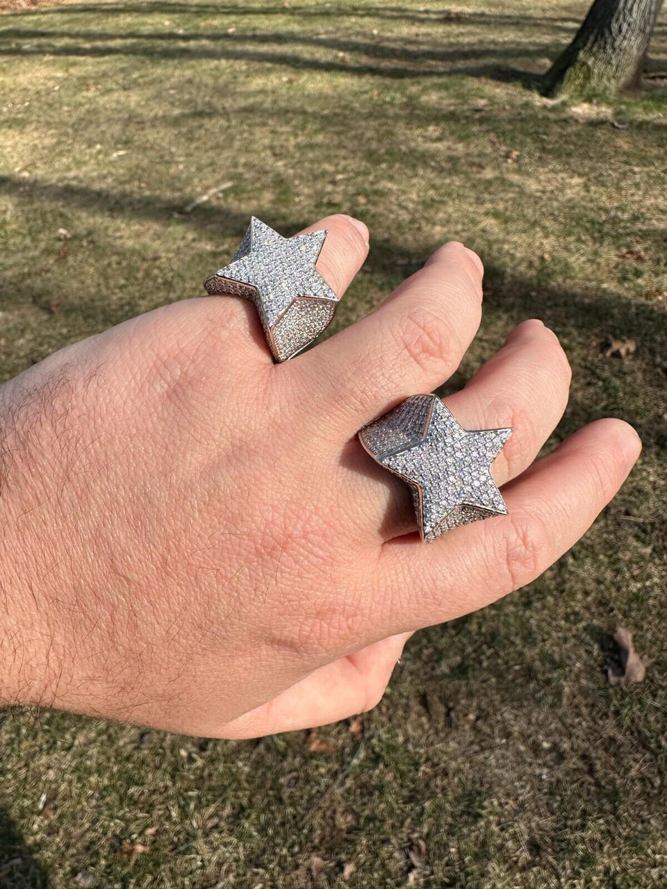 4.99ct Real DIAMOND Ice Star Classic Ring - 925 Silver