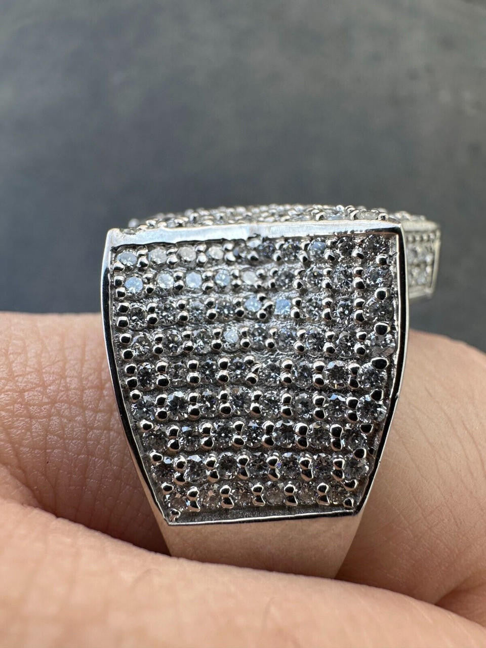 4.99ct Real DIAMOND Ice Star Classic Ring - 925 Silver