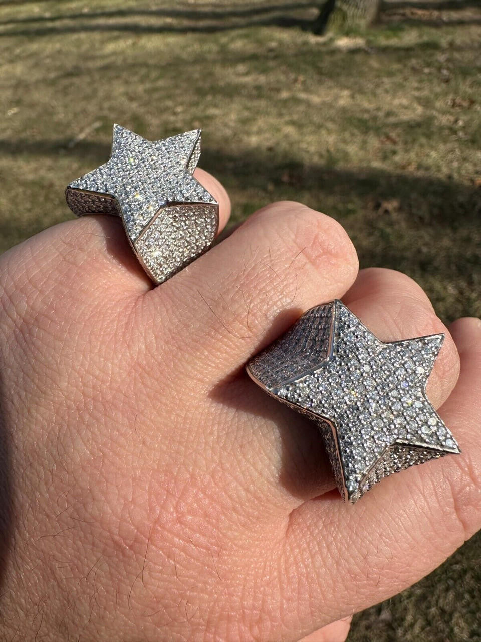 4.99ct Real DIAMOND Ice Star Classic Ring - 925 Silver