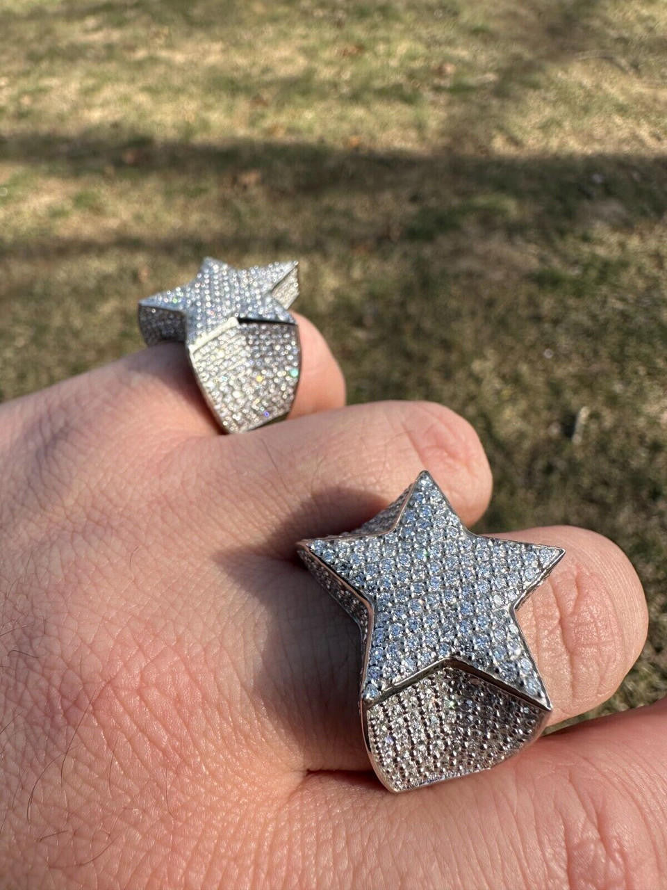 4.99ct Real DIAMOND Ice Star Classic Ring - 14k White Gold