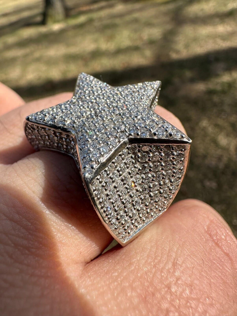 4.99ct Real DIAMOND Ice Star Classic Ring - 14k White Gold