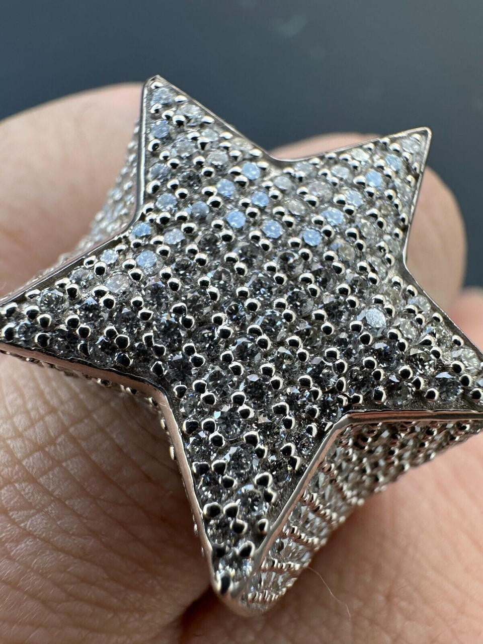 4.99ct Real DIAMOND Ice Star Classic Ring - 14k White Gold