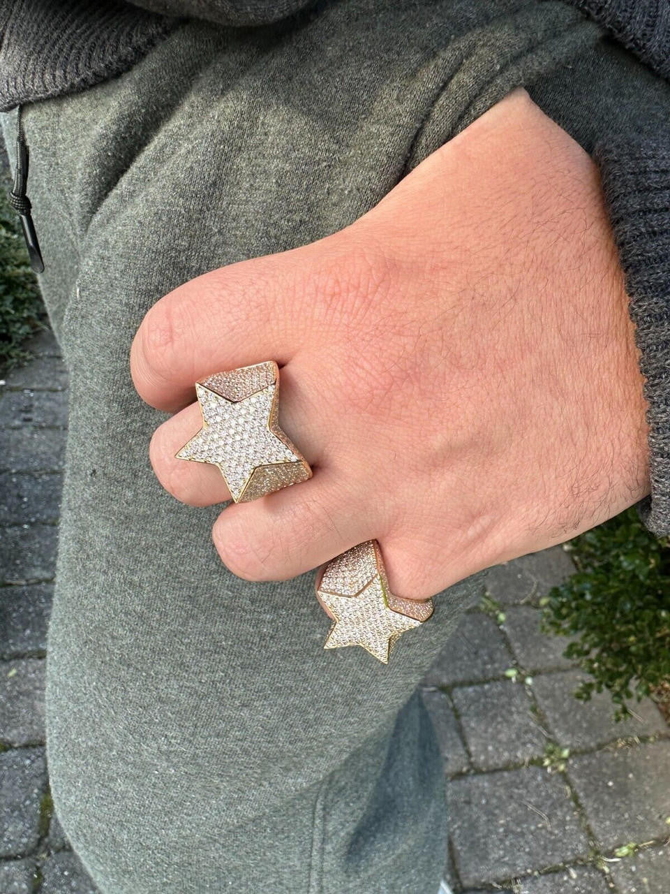 4.99ct Real DIAMOND Ice Star Classic Ring - 14k Yellow Gold