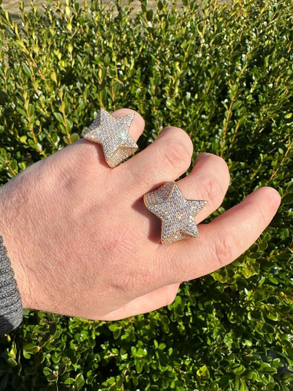 4.99ct Real DIAMOND Ice Star Classic Ring - 14k Yellow Gold