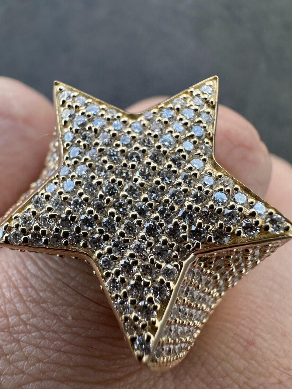 4.99ct Real DIAMOND Ice Star Classic Ring - 14k Yellow Gold