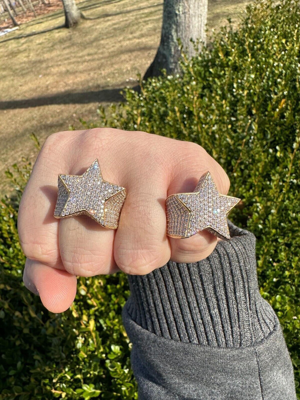 4.99ct Real DIAMOND Ice Star Classic Ring - 14k Yellow Gold