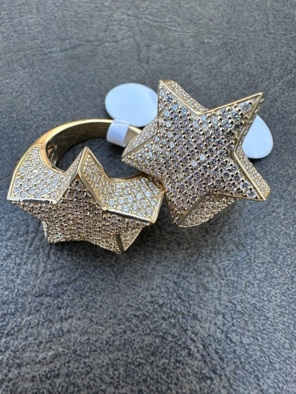 4.99ct Real DIAMOND Ice Star Classic Ring - 14k Yellow Gold