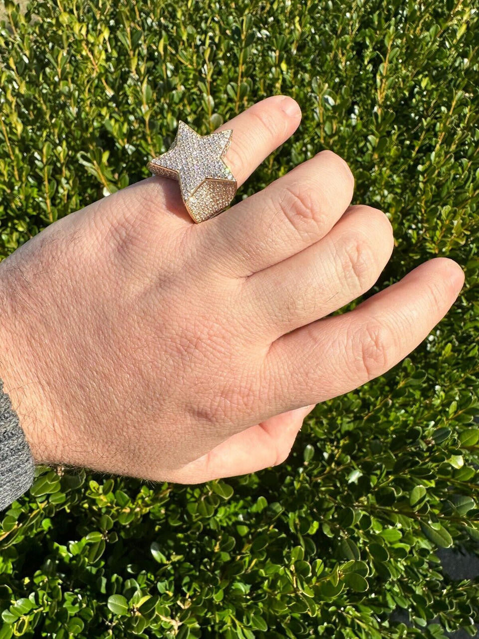 4.99ct Real DIAMOND Ice Star Classic Ring - 14k Yellow Gold