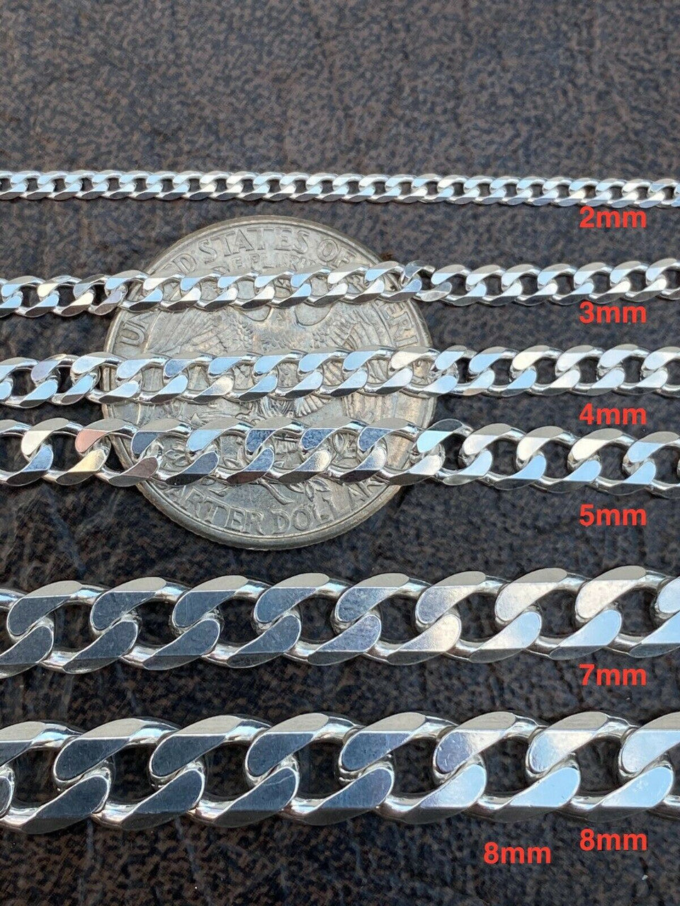 Curb Link Chain Necklace Or Bracelet - 925 Sterling Silver - 7-30" - 2-16mm