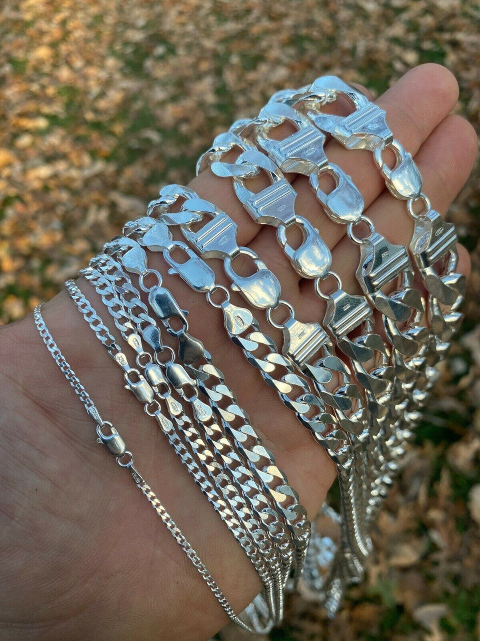 Curb Link Chain Necklace Or Bracelet - 925 Sterling Silver - 7-30" - 2-16mm