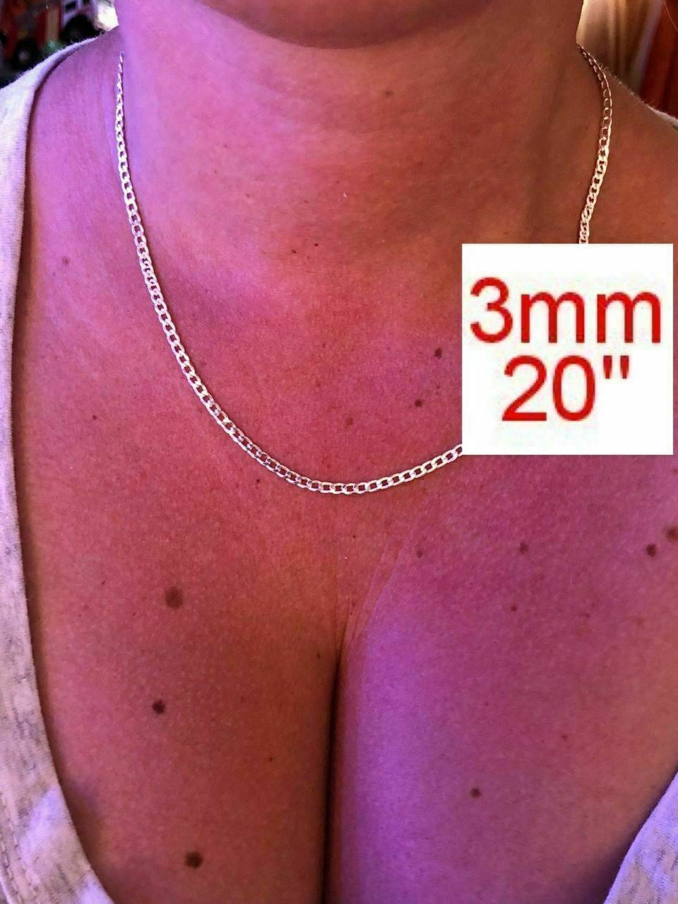 Curb Link Chain Necklace Or Bracelet - 925 Sterling Silver - 7-30" - 2-16mm