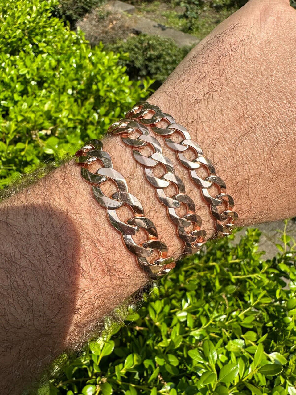 Curb Cuban Link Chain Bracelet W. Box Lock - 14k Rose Gold Vermeil 925 Sterling Silver - 7"-9" - 9.5mm-13mm