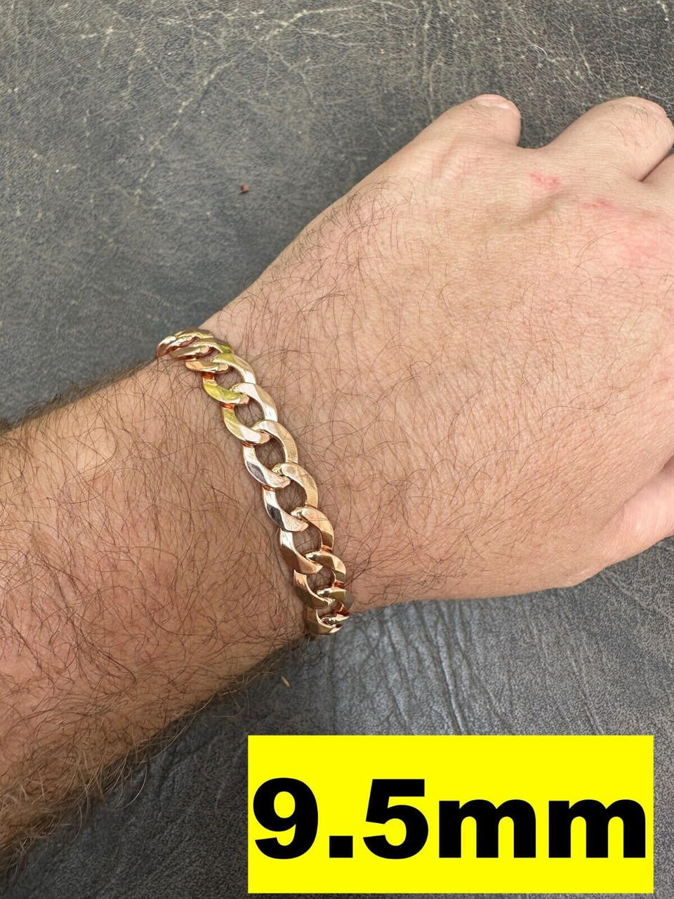 Curb Cuban Link Chain Bracelet W. Box Lock - 14k Rose Gold Vermeil 925 Sterling Silver - 7"-9" - 9.5mm-13mm