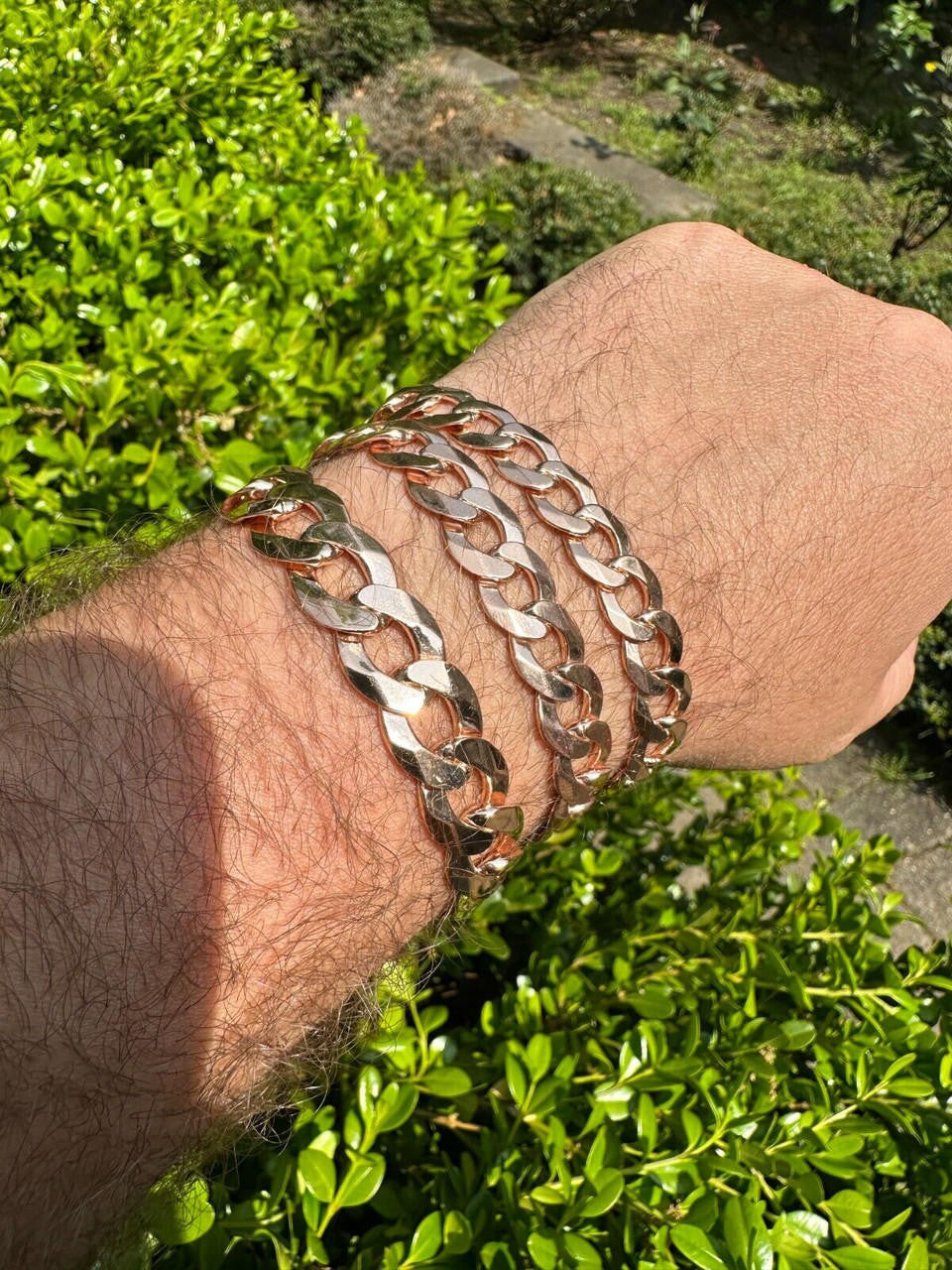 Curb Cuban Link Chain Bracelet W. Box Lock - 14k Rose Gold Vermeil 925 Sterling Silver - 7"-9" - 9.5mm-13mm