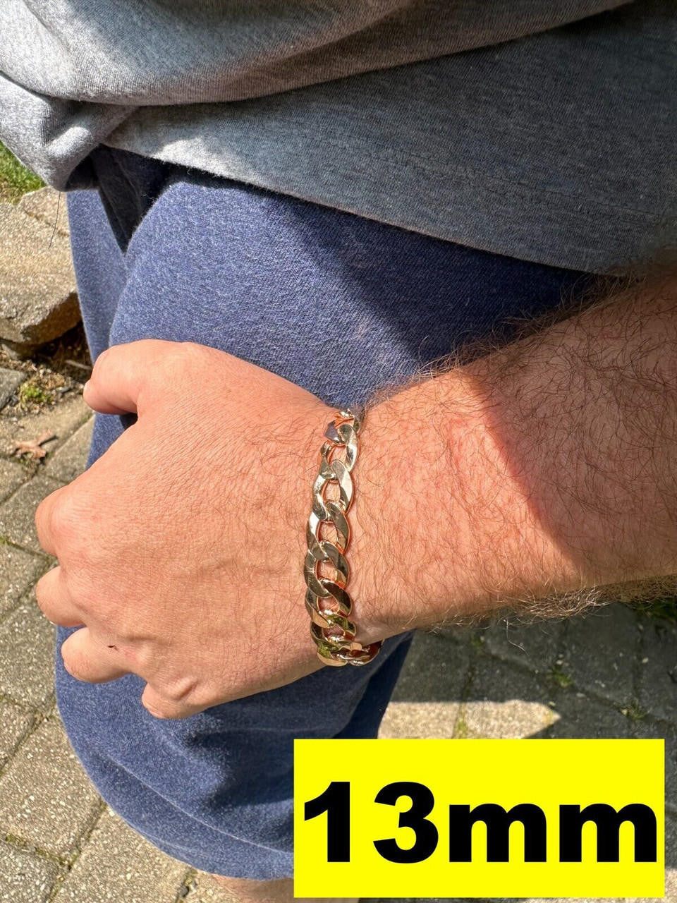Curb Cuban Link Chain Bracelet W. Box Lock - 14k Rose Gold Vermeil 925 Sterling Silver - 7"-9" - 9.5mm-13mm