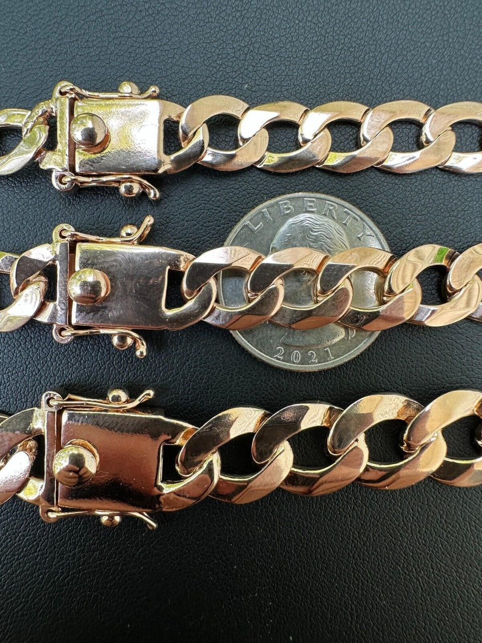 Curb Cuban Link Chain Necklace Or Bracelet W. Box Lock - 14k Rose Gold Vermeil 925 Sterling Silver - 7"-30" - 9.5mm-13mm