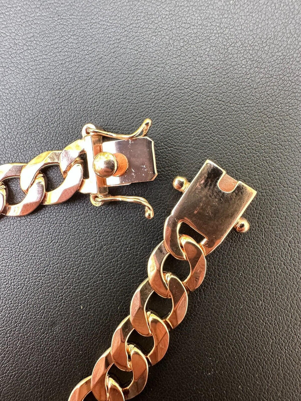 Curb Cuban Link Chain Necklace Or Bracelet W. Box Lock - 14k Rose Gold Vermeil 925 Sterling Silver - 7"-30" - 9.5mm-13mm