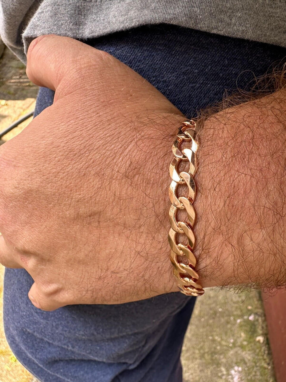 Curb Cuban Link Chain Necklace Or Bracelet W. Box Lock - 14k Rose Gold Vermeil 925 Sterling Silver - 7"-30" - 9.5mm-13mm