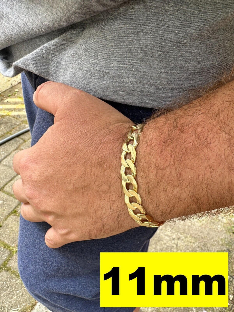 Curb Cuban Link Chain Necklace Or Bracelet W. Box Lock - 14k Gold Vermeil 925 Sterling Silver - 7"-30" - 9.5mm-13mm