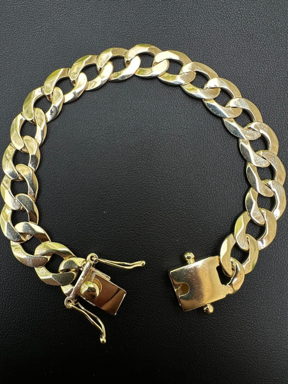 Curb Cuban Link Chain Necklace Or Bracelet W. Box Lock - 14k Gold Vermeil 925 Sterling Silver - 7"-30" - 9.5mm-13mm
