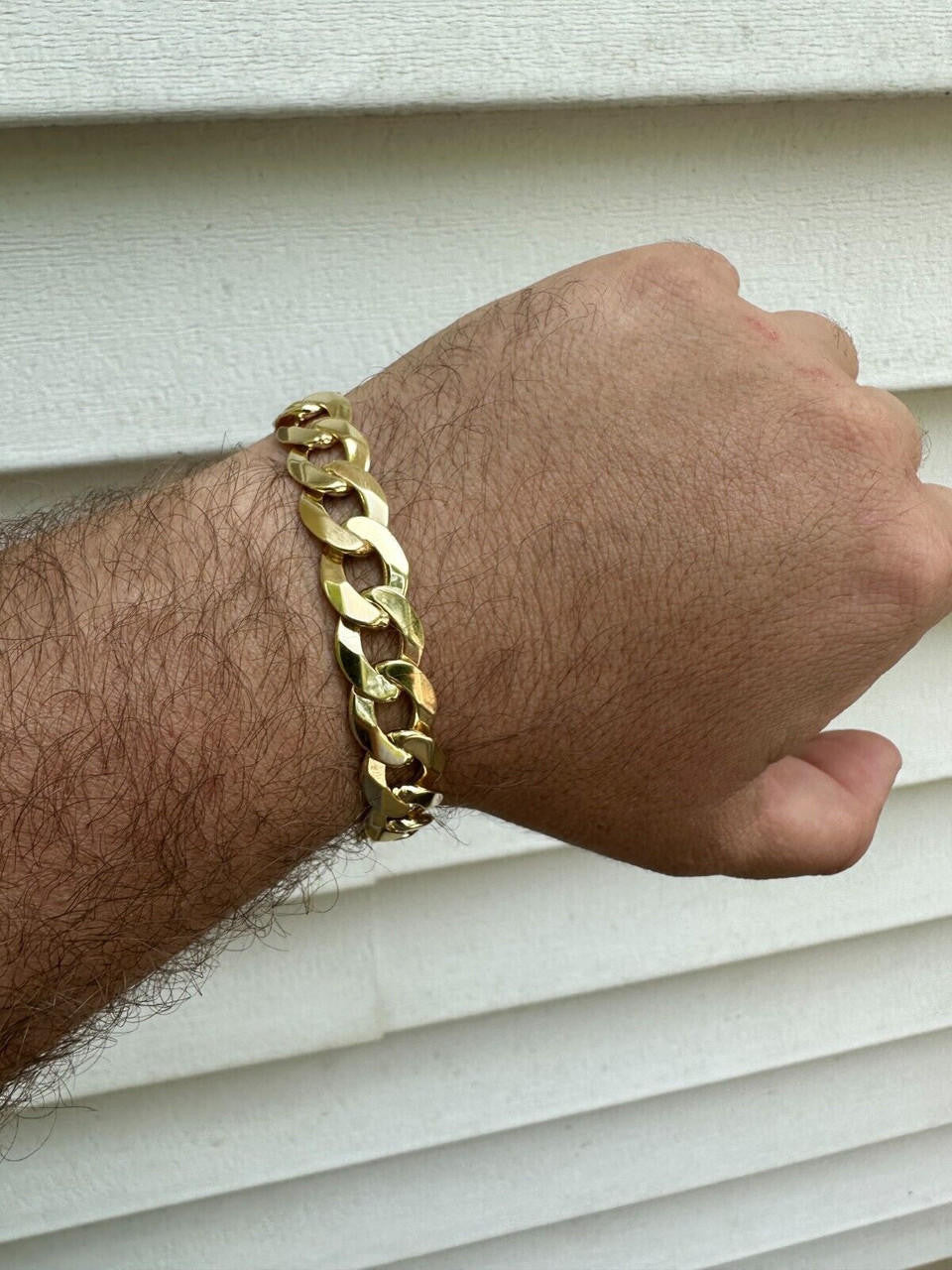 Curb Cuban Link Chain Necklace Or Bracelet W. Box Lock - 14k Gold Vermeil 925 Sterling Silver - 7"-30" - 9.5mm-13mm