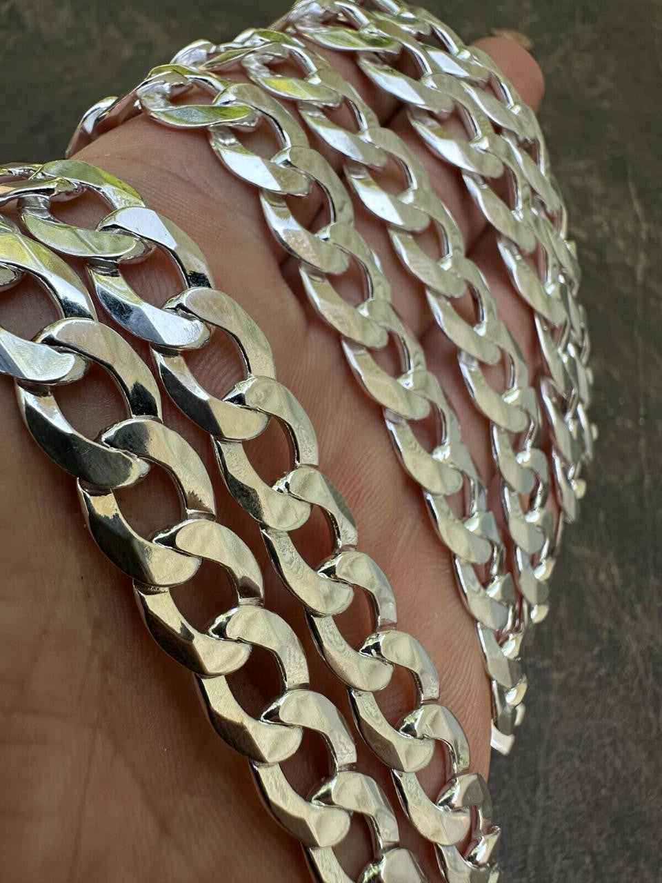 Curb Cuban Link Chain Necklace Or Bracelet W. Box Lock - 925 Sterling Silver - 7"-30" - 9.5mm-13mm