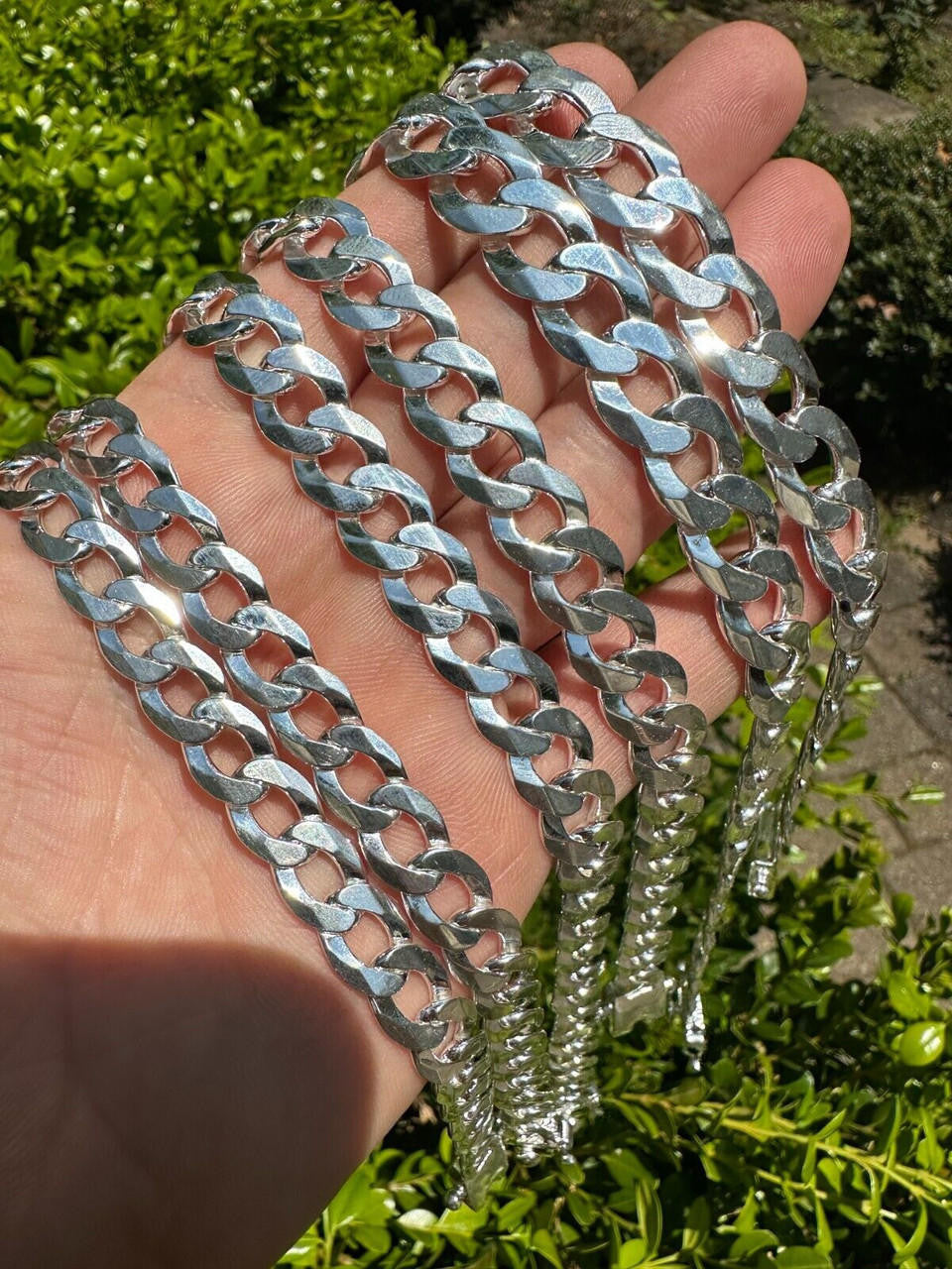 Curb Cuban Link Chain Necklace Or Bracelet W. Box Lock - 925 Sterling Silver - 7"-30" - 9.5mm-13mm