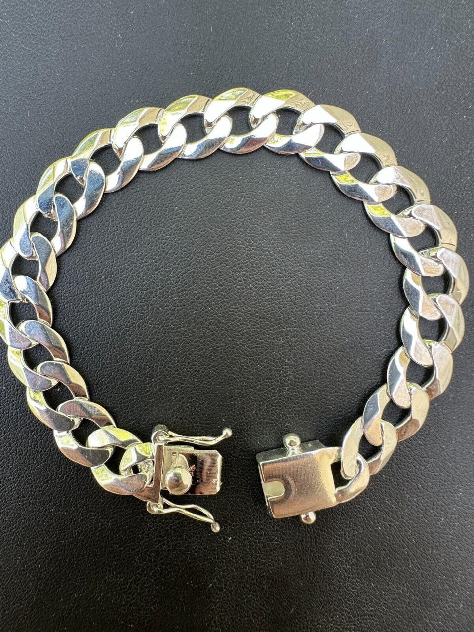 Curb Cuban Link Chain Necklace Or Bracelet W. Box Lock - 925 Sterling Silver - 7"-30" - 9.5mm-13mm