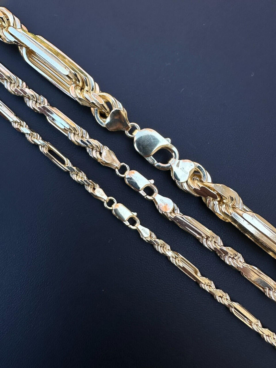 Milano Figarope Chain Necklace Or Bracelet - 14k Gold Vermeil 925 Sterling Silver - 7"-30" - 4mm-10mm