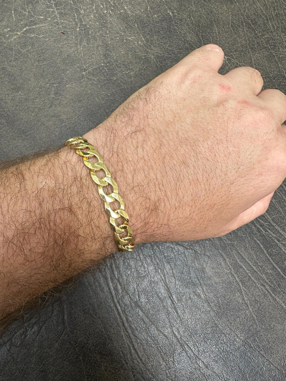 Curb Cuban Link Chain Bracelet W. Box Lock - 14k Gold Vermeil 925 Sterling Silver - 7"-9" - 9.5mm-13mm