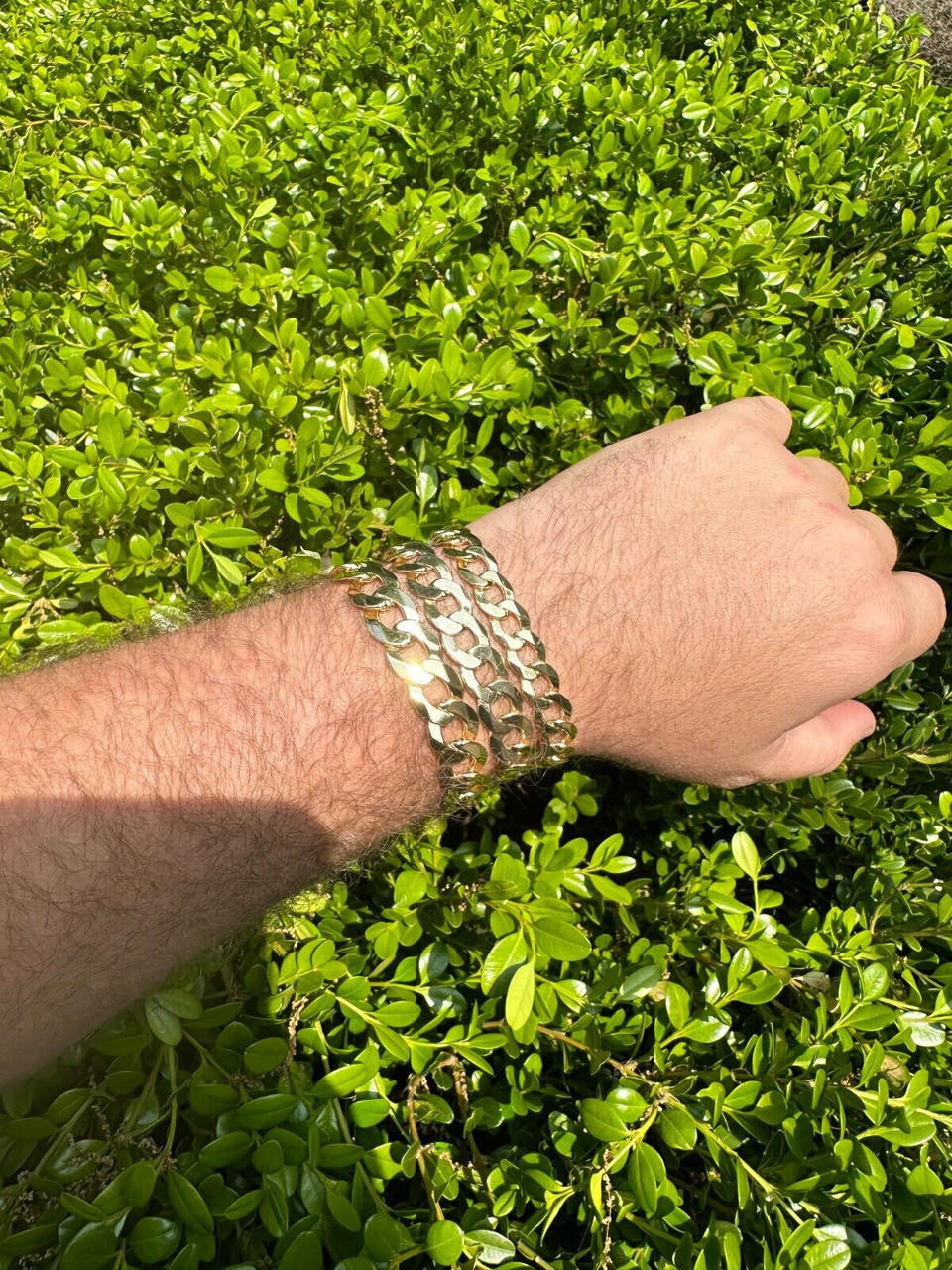 Curb Cuban Link Chain Bracelet W. Box Lock - 14k Gold Vermeil 925 Sterling Silver - 7"-9" - 9.5mm-13mm