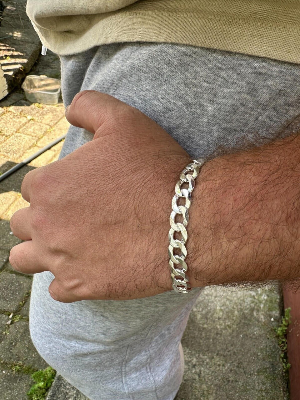 Curb Cuban Link Chain Bracelet W. Box Lock - 925 Sterling Silver - 7"-9" - 9.5mm-13mm