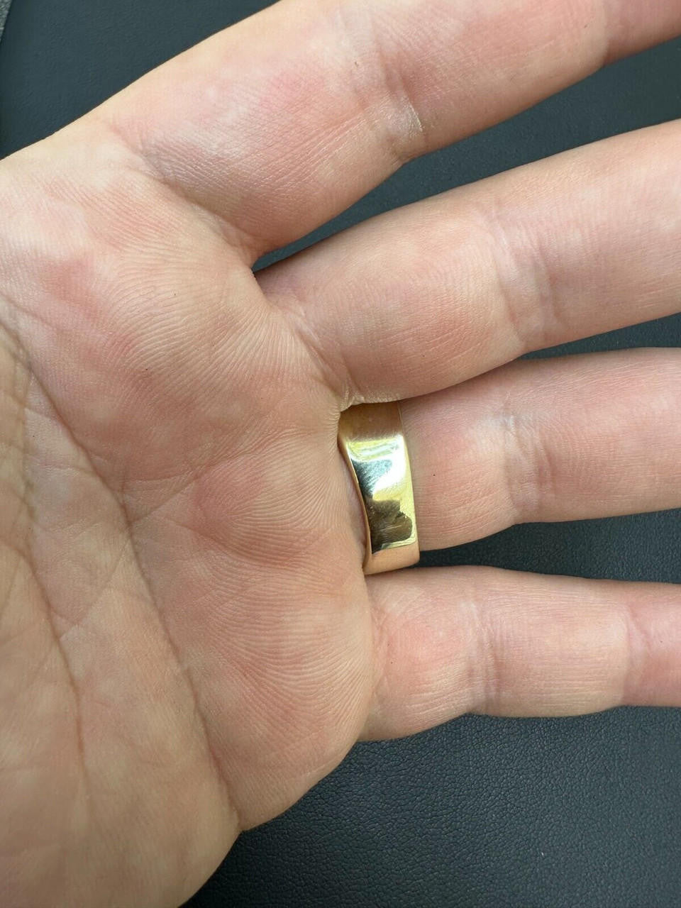MOISSANITE Death Nugget Ring - 14k Gold Vermeil 925 Silver
