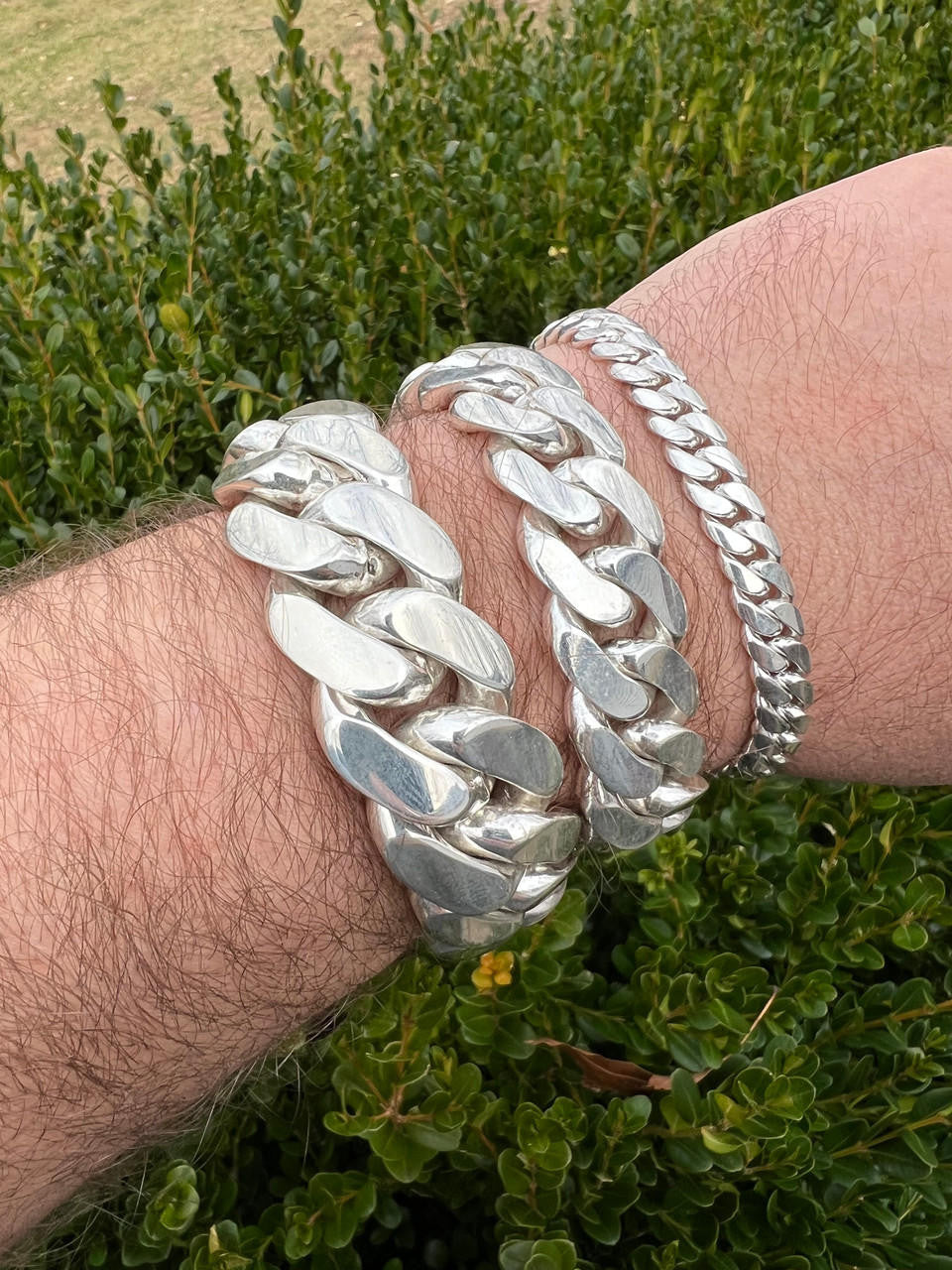 HANDMADE IN USA Miami Cuban Link Chain Necklace Or Bracelet - 999 Fine Silver - 7"-36" - 8mm-28mm TAKES 2-3 WEEKS TO MAKE