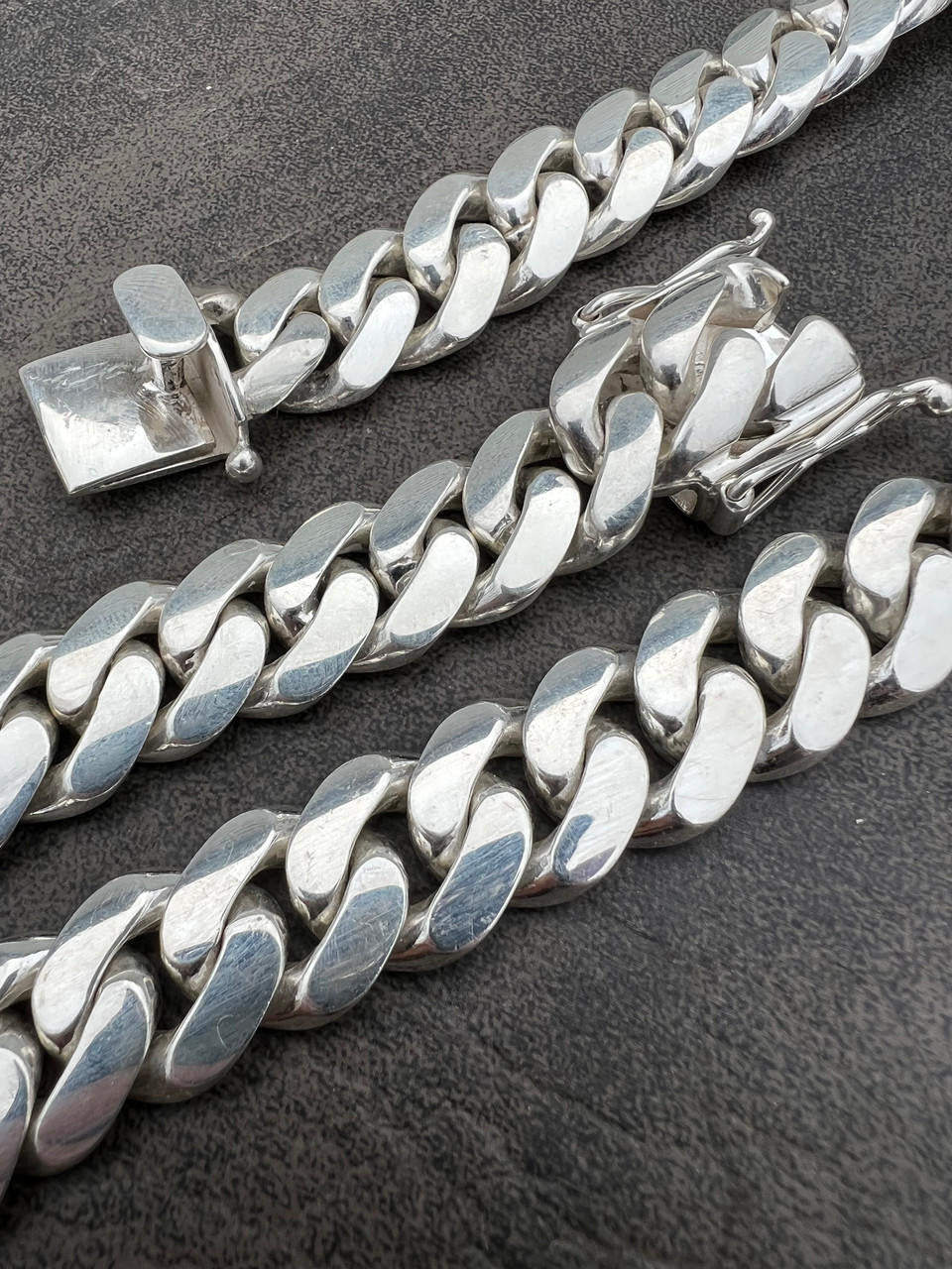 HANDMADE IN USA Miami Cuban Link Chain Necklace Or Bracelet - 999 Fine Silver - 7"-36" - 8mm-28mm TAKES 2-3 WEEKS TO MAKE