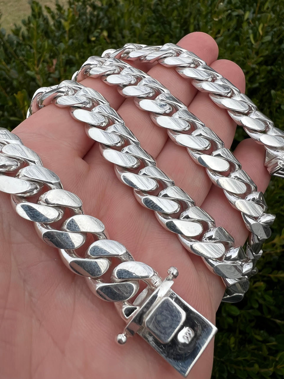 HANDMADE IN USA Miami Cuban Link Chain Necklace Or Bracelet - 999 Fine Silver - 7"-36" - 8mm-28mm TAKES 2-3 WEEKS TO MAKE