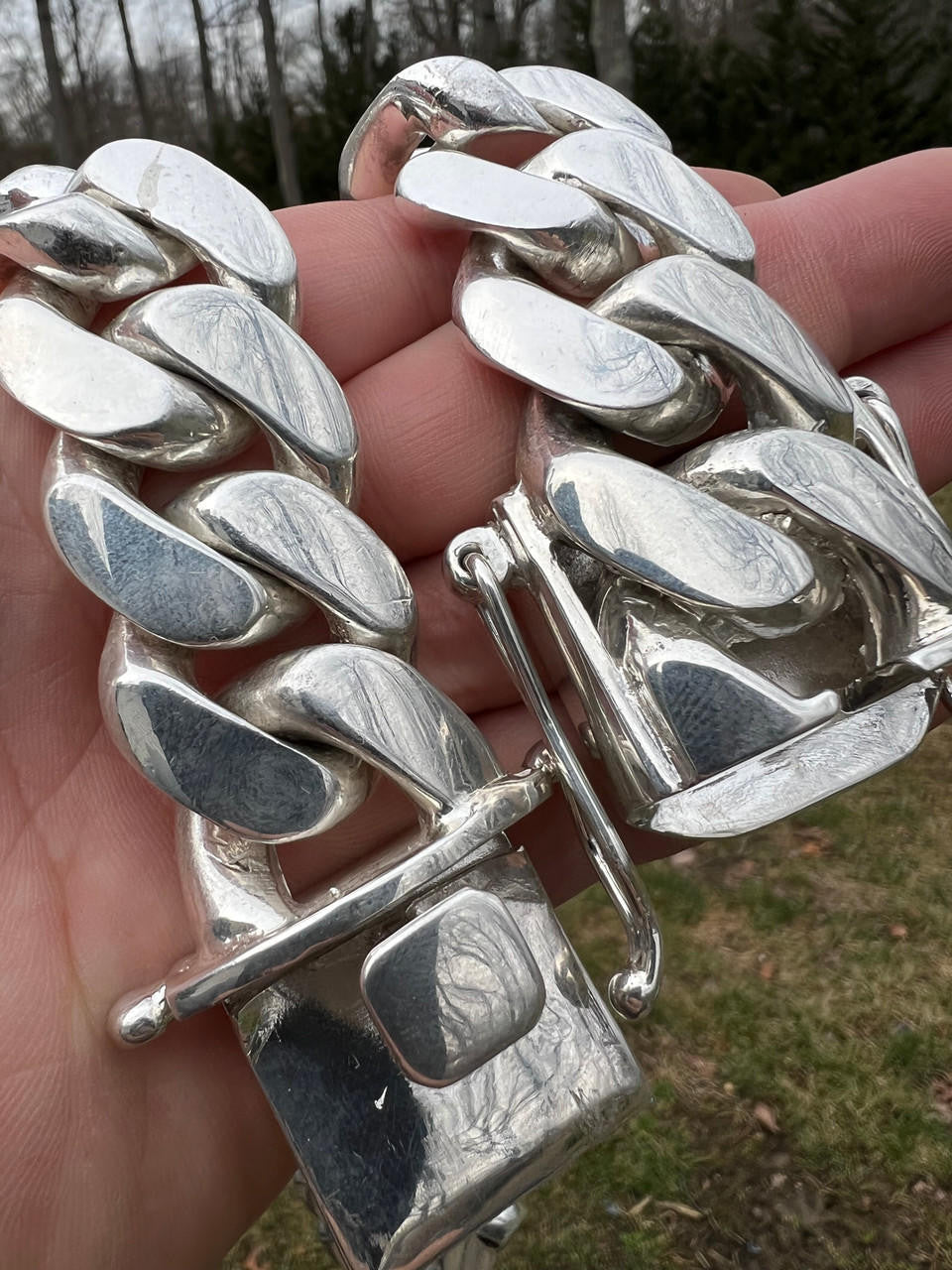 HANDMADE IN USA Miami Cuban Link Chain Necklace Or Bracelet - 999 Fine Silver - 7"-36" - 8mm-28mm TAKES 2-3 WEEKS TO MAKE